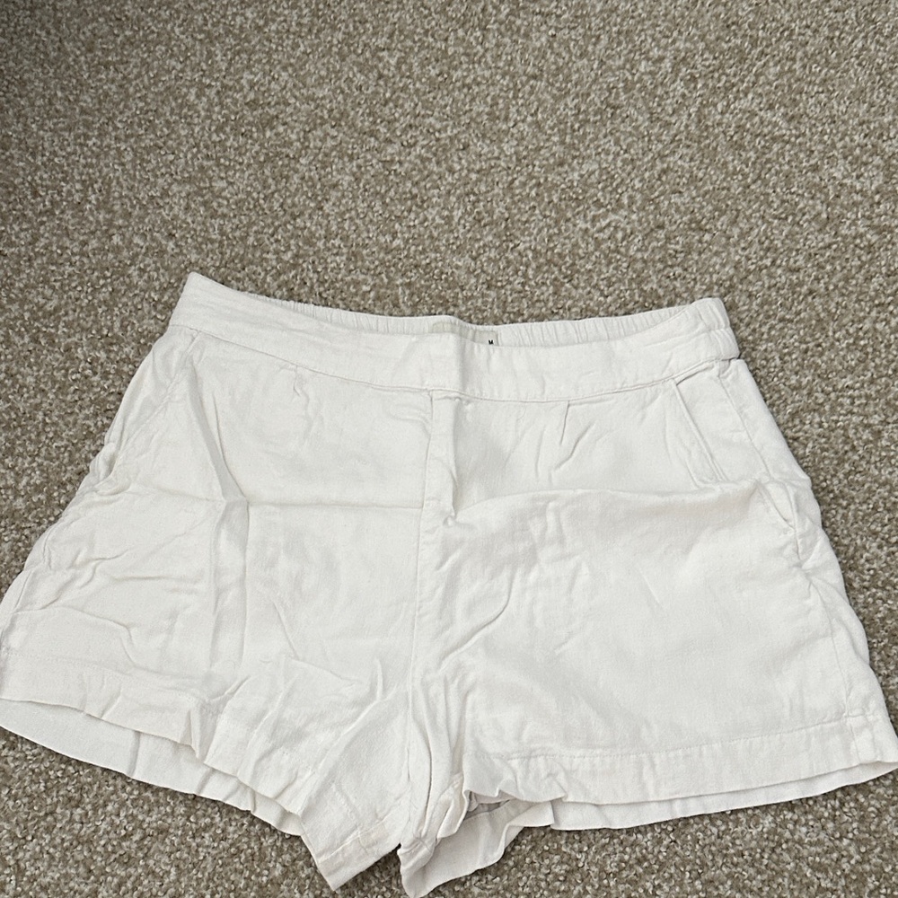 Abercrombie Everyday Linen-Blend White Women’s Shorts